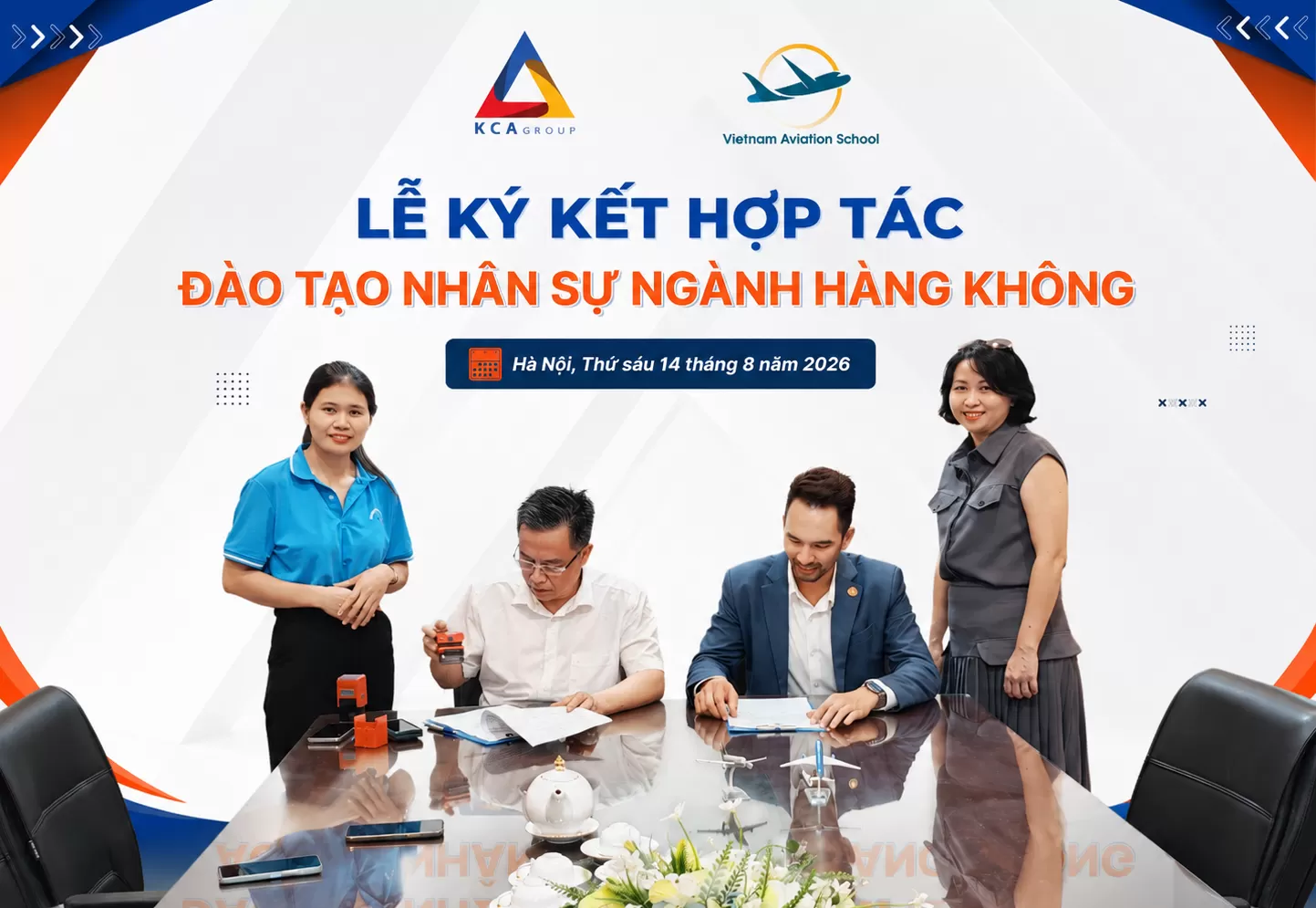KCA GROUP KÝ KẾT HỢP TÁC CÙNG VNAS PHÁT TRIỂN NGUỒN NHÂN LỰC NGÀNH HÀNG KHÔNG