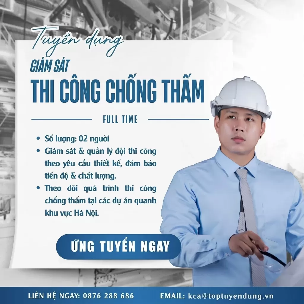 KCA - CƠ HỘI NGHỀ NGHIỆP DÀNH CHO ỨNG VIÊN KỸ THUẬT & THI CÔNG