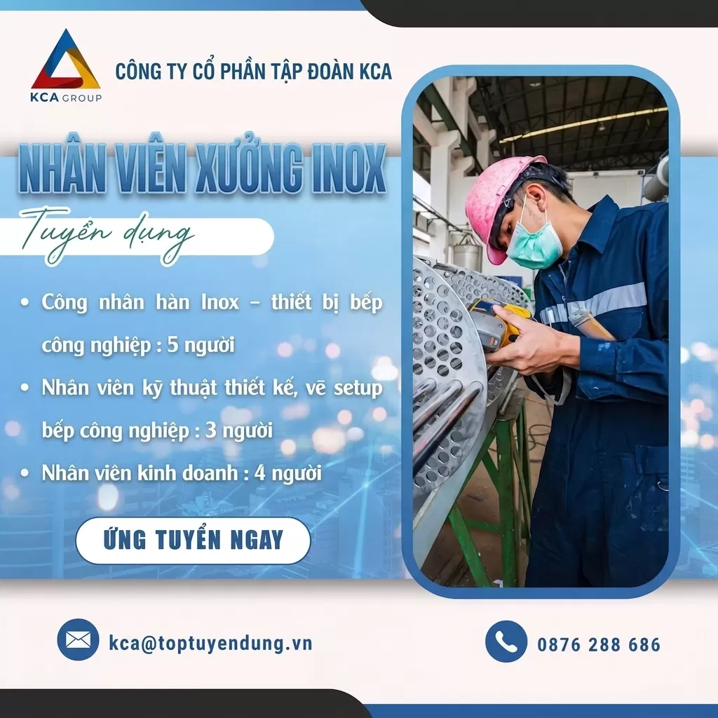 KCA - CƠ HỘI NGHỀ NGHIỆP DÀNH CHO ỨNG VIÊN TÀI NĂNG & TẬN TÂM