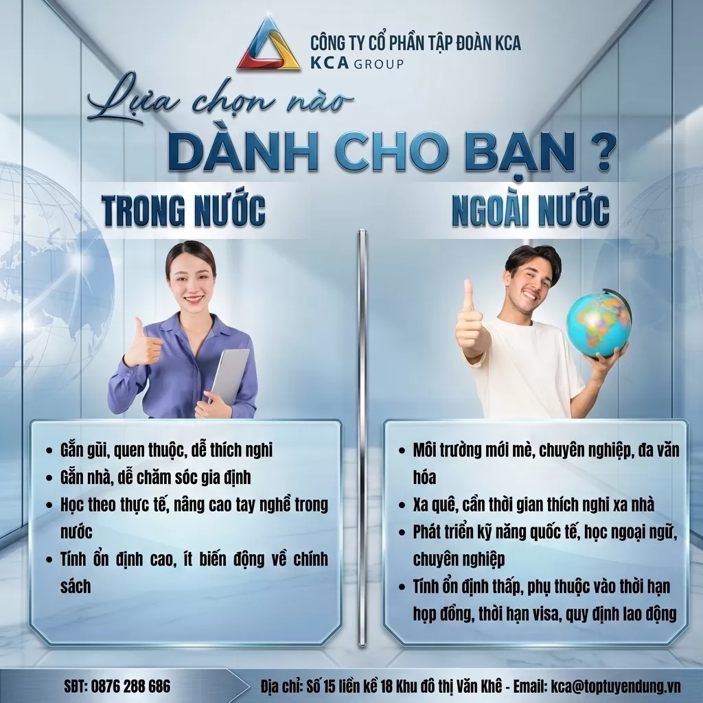 VIỆC LÀM TRONG NƯỚC HAY ĐI NƯỚC NGOÀI - LỰA CHỌN NÀO DÀNH CHO BẠN?