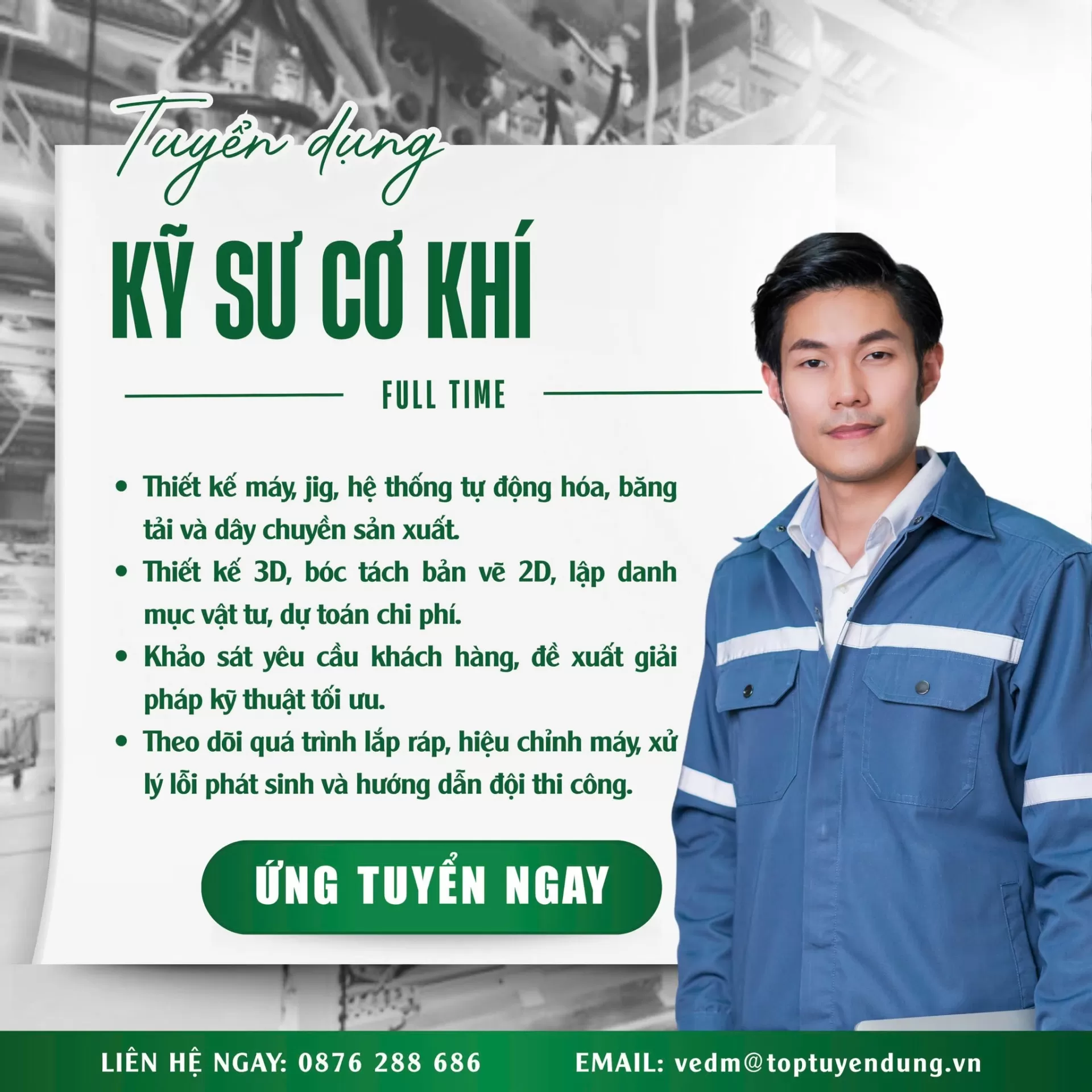 VEDM - CƠ HỘI NGHỀ NGHIỆP DÀNH CHO ỨNG VIÊN KỸ THUẬT & THI CÔNG